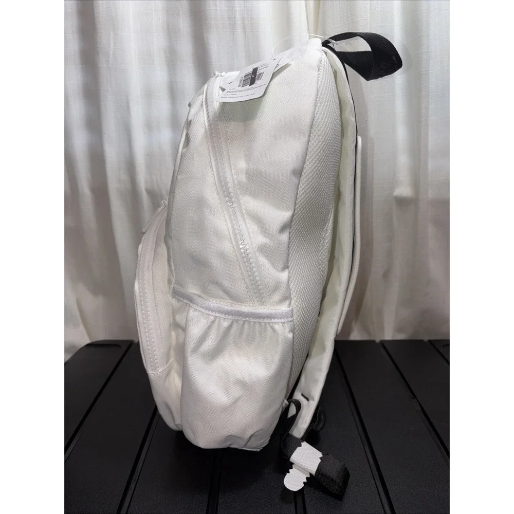 NWT Crocs Bookbag White/Black Nylon With Original Charms- 17.5